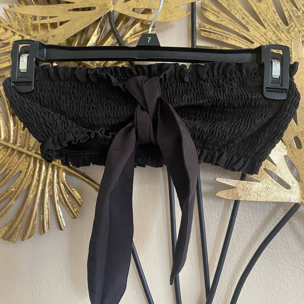 Forever 21 Black Tie-Front Bandeau